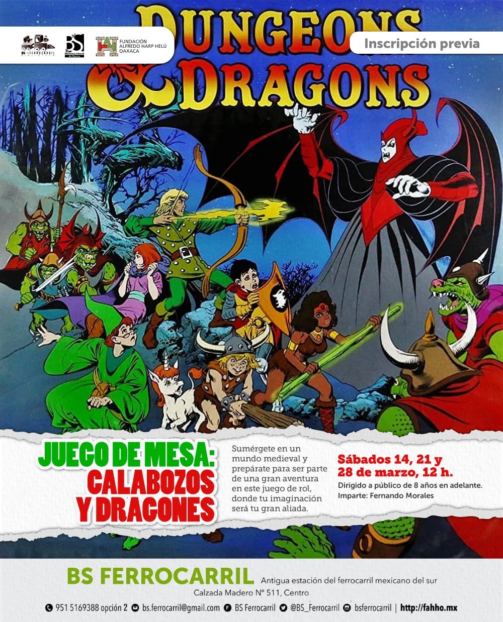 Flyer de Juego de mesa: Calabozos y Dragones en BS Ferrocarril