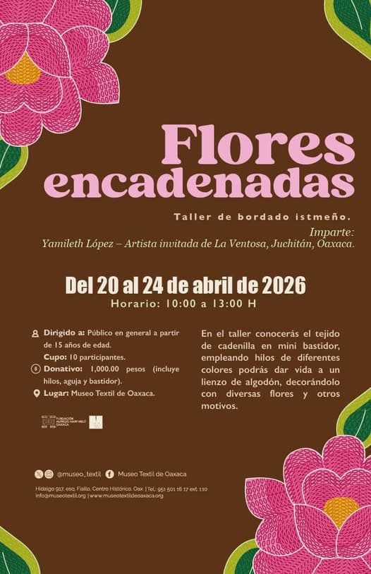 Imagen de Taller de bordado istmeño: Flores encadenadas en Oaxaca